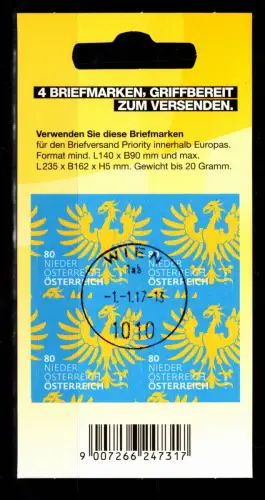 Österreich 3312 gestempelt Folienblatt #DDY90