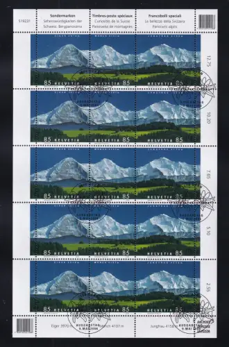 Schweiz 1966-1968 ZD gestempelt im Kleinbogen #DDY97