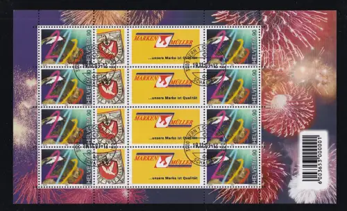 Schweiz 1706 Zf. ZD gestempelt im Kleinbogen #DDY99