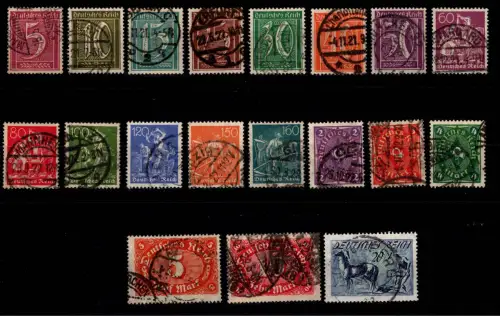 Deutsches Reich 158-176 gestempelt alle geprüft Infla Berlin #DDA88