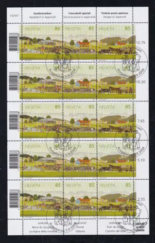 Schweiz 2118-2120 gestempelt als Kleinbogen #DDZ07