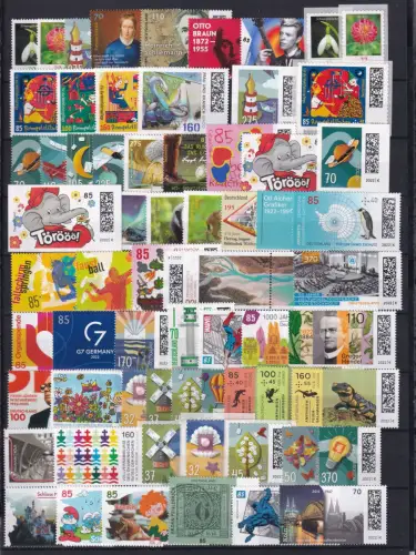 BRD Jahrgang 2022 komplett inkl. Selbstklebender postfrisch #DAR89