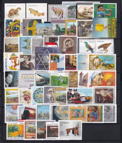 Österreich Jahrgang 2010 komplett postfrisch mit allen Blöcken #DAY84