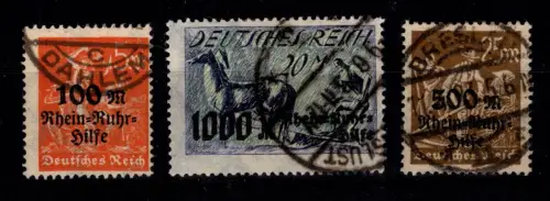 Deutsches Reich 258-260 gestempelt geprüft Infla Berlin #DDA85