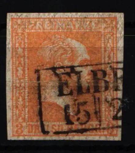 Preußen 12 gestempelt Mängel: waagerechter Bug #KD770