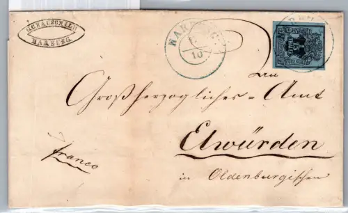 Hannover 4 auf Brief als Einzelfrankatur #DCA76