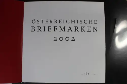 Österreich Jahrbuch 2002 postfrisch Spezialedition No. 1741 #WN502