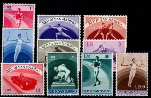 San Marino 513-522 postfrisch Motiv Sport #DCZ21