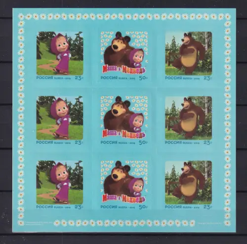 Russland 2778-2780 postfrisch als Folienblatt #DBL40