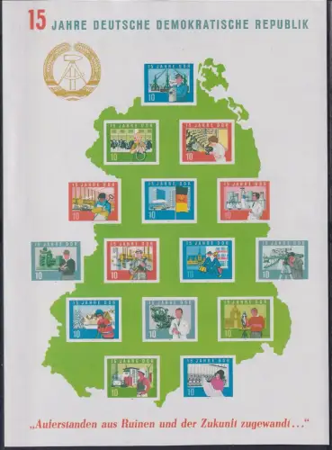 DDR Block 19 ohne Gummi Block #NQ208