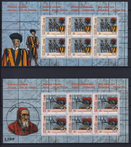 Vatikan 1538-1539 postfrisch als Kleinbogensatz, Schweizer Garde #OM696