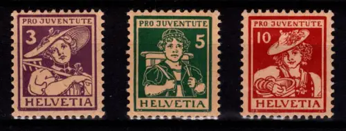 Schweiz 130-132 mit Falz #OV389