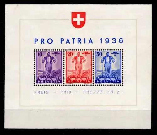 Schweiz Block 2 postfrisch #OV399
