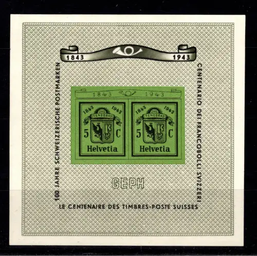 Schweiz Block 10 postfrisch #OV393