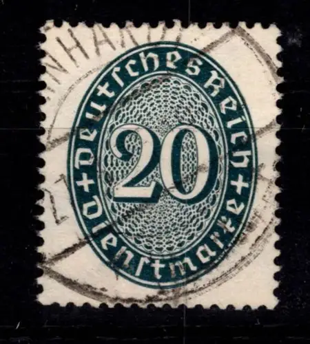 Deutsches Reich Dienstmarken 119 Y gestempelt geprüft Schlegel BPP #DES42