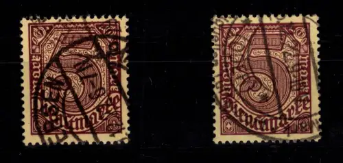 Deutsches Reich Dienstmarken 33 b+c gestempelt geprüft Infla Berlin #DES36