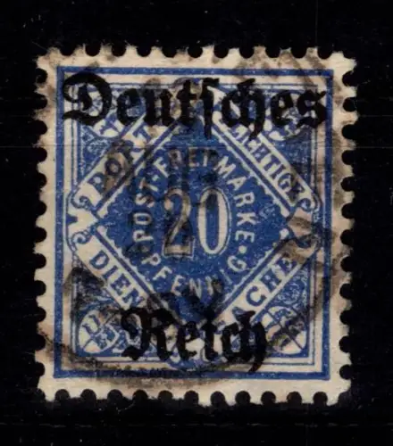 Deutsches Reich Dienstmarken 55 Y gestempelt geprüft Infla Berlin #DES38