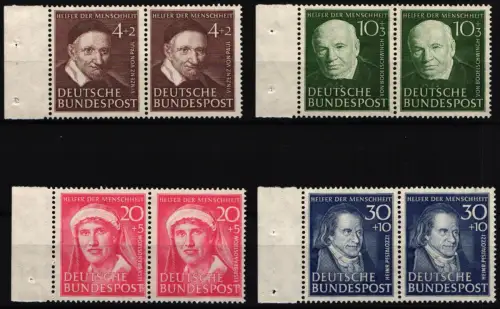 BRD Bund 143-146 postfrisch als Paare vom Seitenrand #NG519