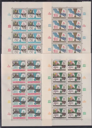 Tschechoslowakei 2512-2515 postfrisch als Kleinbögen, Unesco #OM110