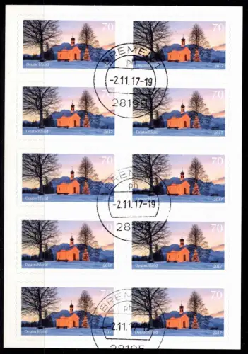 BRD Bund 3346 gestempelt Folienblatt 71 Ersttagsstempel Bremen #OM386