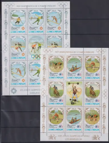 Sao Tome e Principe 869-876 postfrisch als ZD-Bögen, Olympiade #OM179