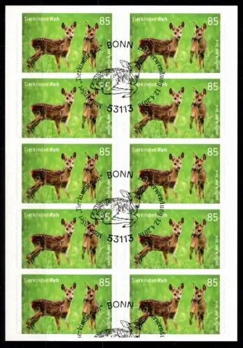 BRD Bund 3377 gestempelt als Folienblatt 75 mit ESSt Bonn Markenset #OM389