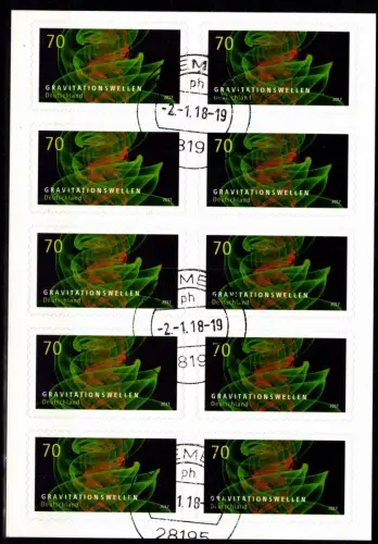 BRD Bund 3356 gestempelt als Folienblatt 72a Ersttagsstempel Bremen #OM388