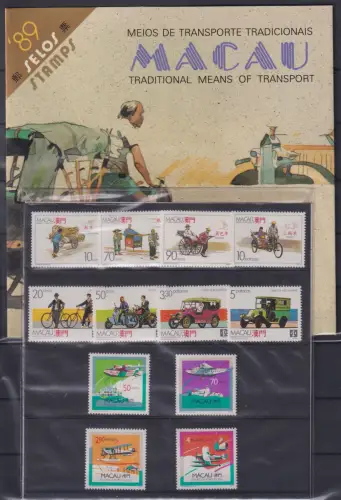 Macau Lot postfrisch traditionelle Transporte #OM072