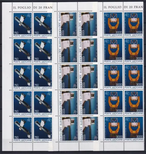 Vatikan 1040-1042 postfrisch als 10er Bogenteile #OM761