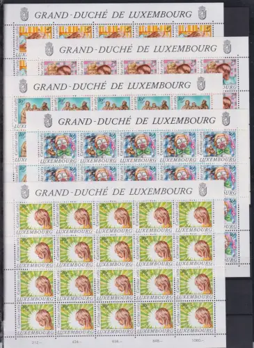 Luxemburg 1183-1142 postfrisch als Kleinbögen, Caritas 1985 #OM116