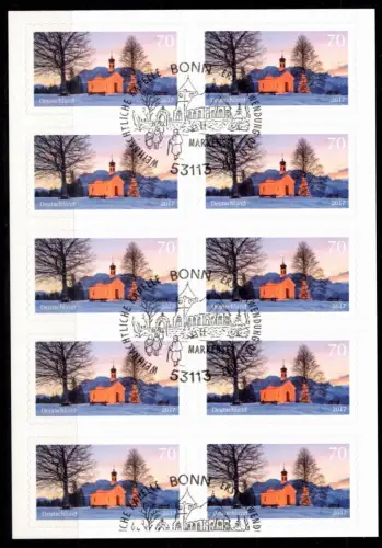 BRD Bund 3346 gestempelt Folienblatt 71 mit ESSt Bonn 2.11.2017 #OM385
