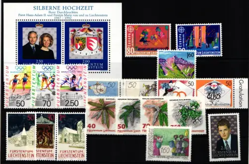 Liechtenstein Jahrgang 1992 postfrisch #KO470