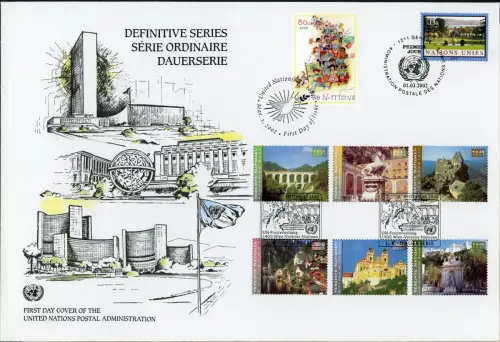 UNO Trio Brief 71 Freimarken 2002 Ersttagesbrief/FDC #KA124