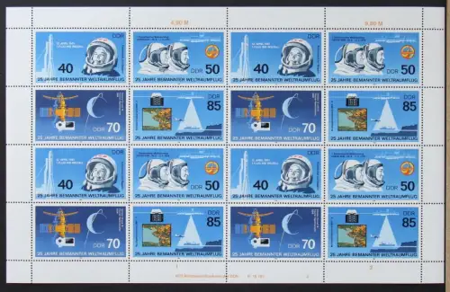 DDR ZD-Bogen 3005-3008 postfrisch mit DV 4 #NE105