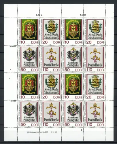 DDR ZD-Bogen 3306-3309 postfrisch WPD 3 #JE726