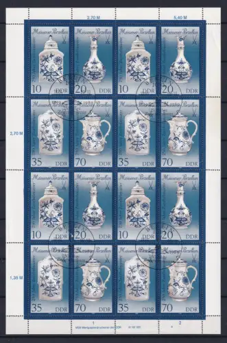 DDR 3241-3244 gestempelt ZD-Bogen mit ESSt Berlin und mit DV 4 #OL030