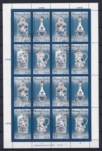 DDR 3241-3244 gestempelt ZD-Bogen komplett mit DV 1, ESSt BERLIN #OL028