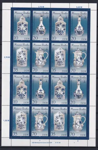 DDR 3241-3244 postfrisch ZD-Bogen mit DV 4 #OL029