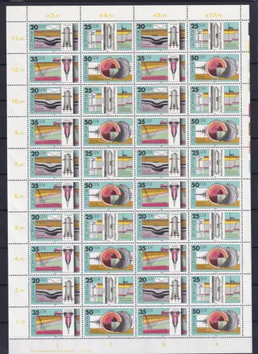 DDR 2557-2560 postfrisch ZD-Bogen komplett mit DV 1 #OL014