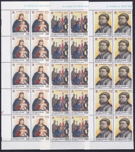 Vatikan 1104-1106 postfrisch als 10er Bogenteile #OM775