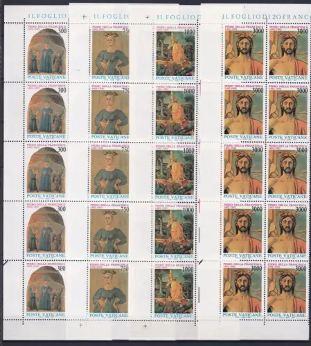 Vatikan 1060-1063 postfrisch als 10er Bogenteile #OM766