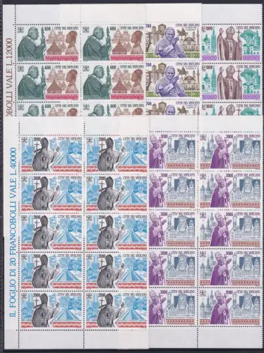 Vatikan 1128-1132 postfrisch als 10er Bogenteile #OM785