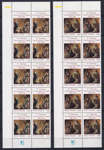 Vatikan 1038-1039 postfrisch als 10er Bogenteile #OM762