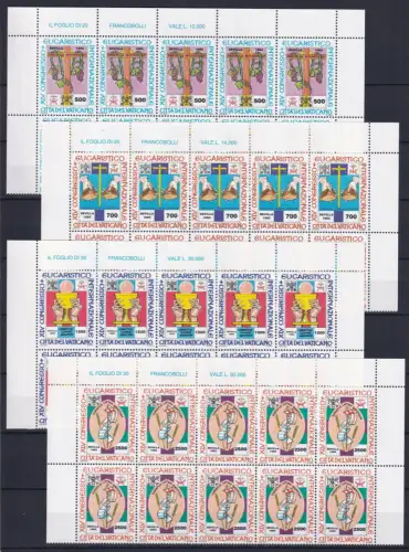 Vatikan 1093-1096 postfrisch als 10er Bogenteile #OM774