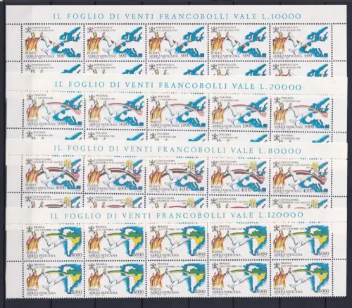 Vatikan 1071-1074 postfrisch als 10er Bogenteile #OM773