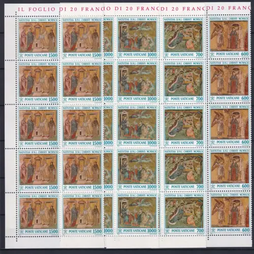 Vatikan 1075-1078 postfrisch als 10er Bogenteile #OM772