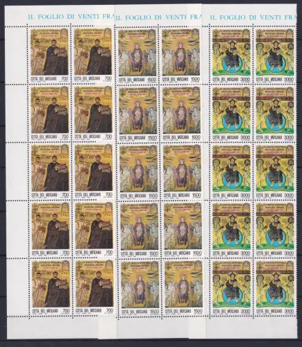 Vatikan 1124-1126 postfrisch als 10er Bogenteile #OM787