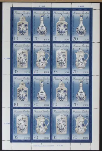 DDR ZD-Bogen 3241-3244 postfrisch mit DV WPD (ohne Formnummer) #NE151