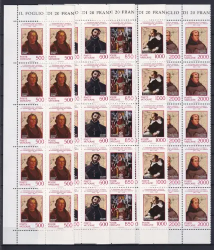 Vatikan 1051-1055 postfrisch als 10er Bogenteile #OM767