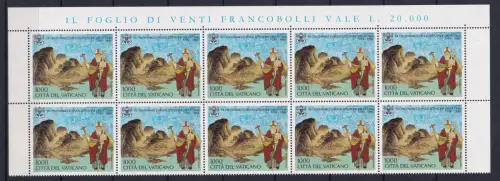 Vatikan 1127 postfrisch als 10er Bogenteil #OM786